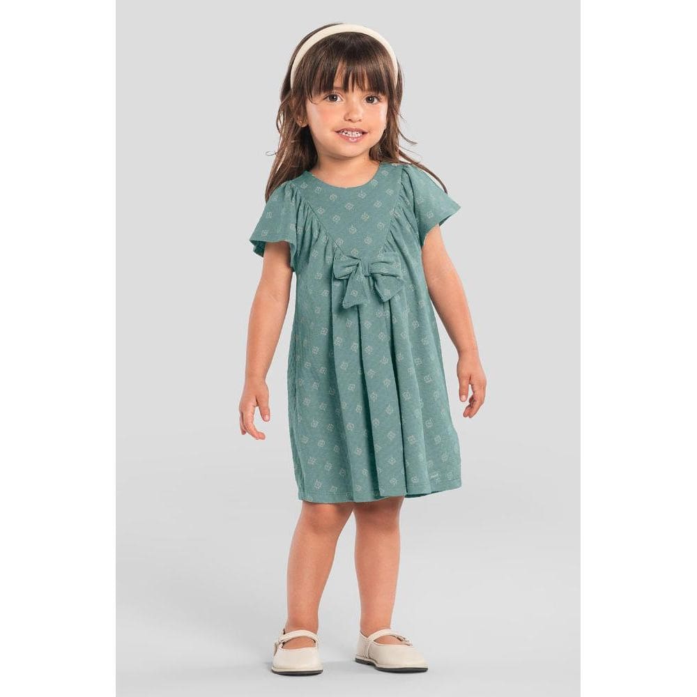 Vestido infantil menina com laço Mundi