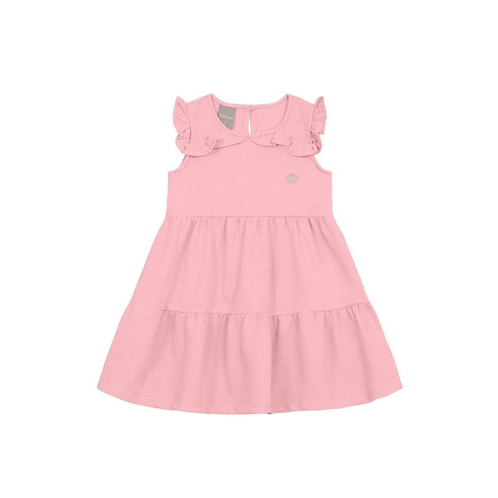 Vestido infantil menina com babados Mundi