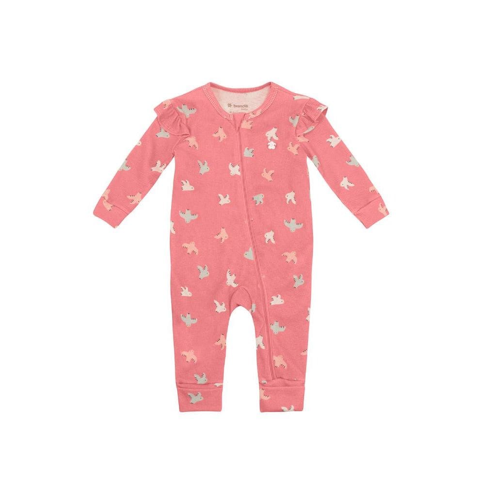 Macacão bebê menina de passarinho Brandili Baby