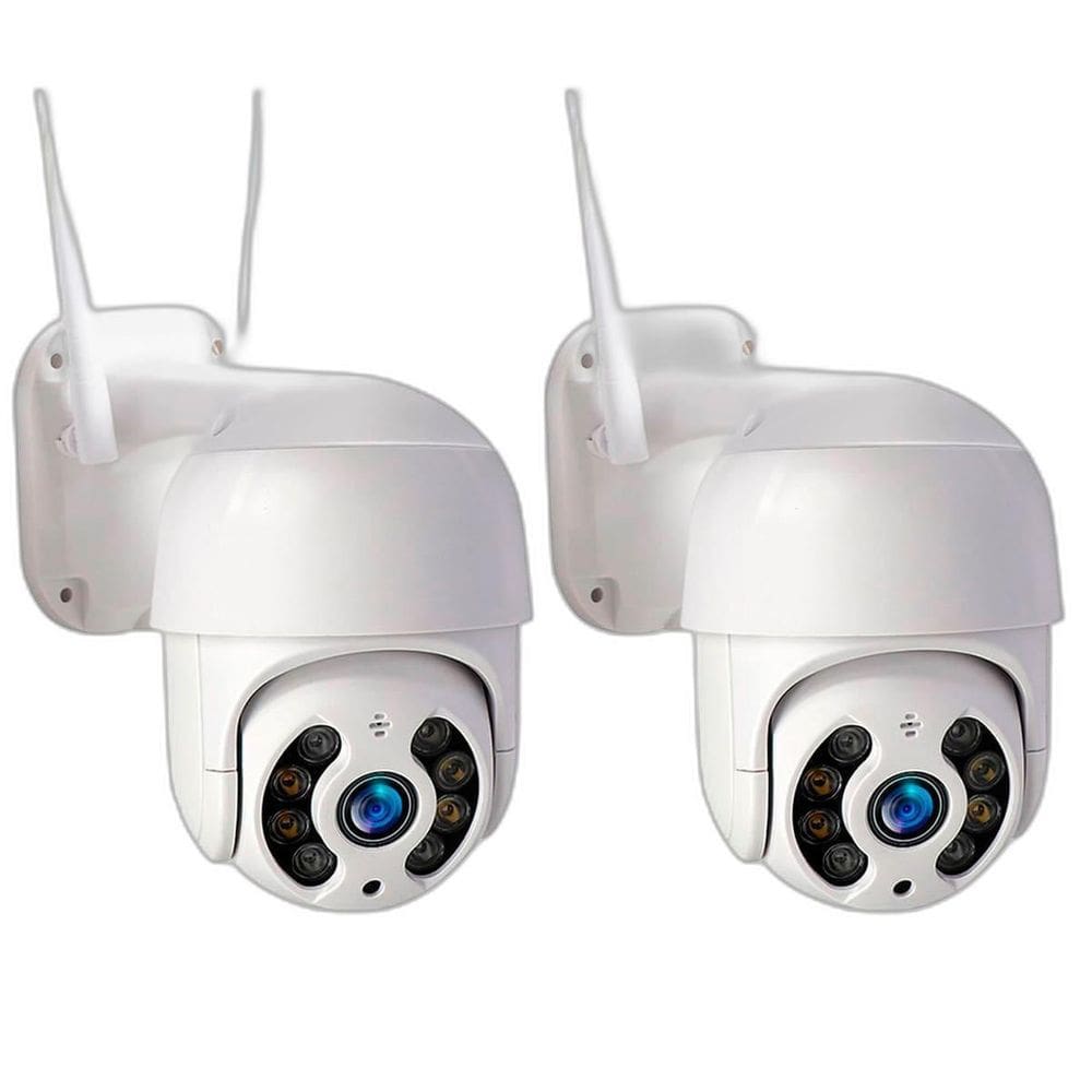 Kit 2 Câmeras A8 À Prova D`Água Full Hd Infravermelho Zoom E