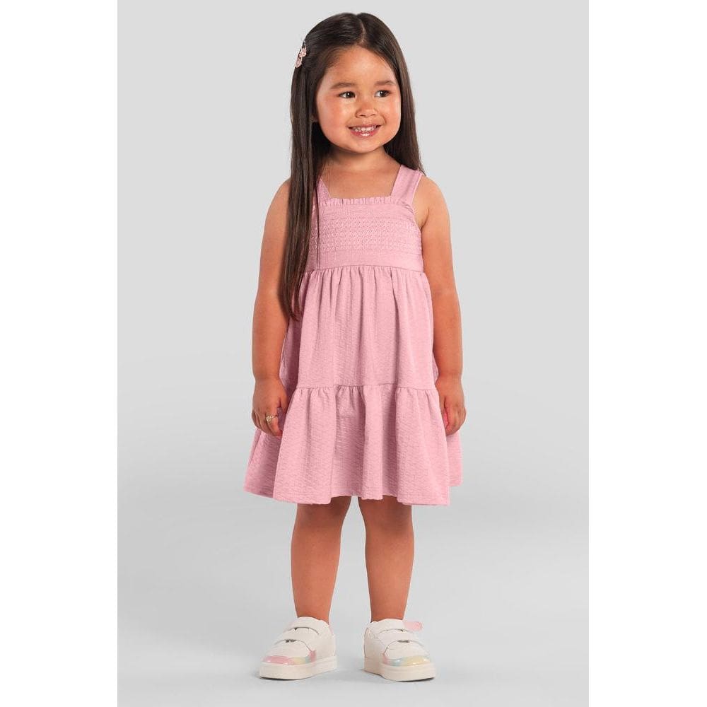 Vestido infantil menina texturizado Brandili