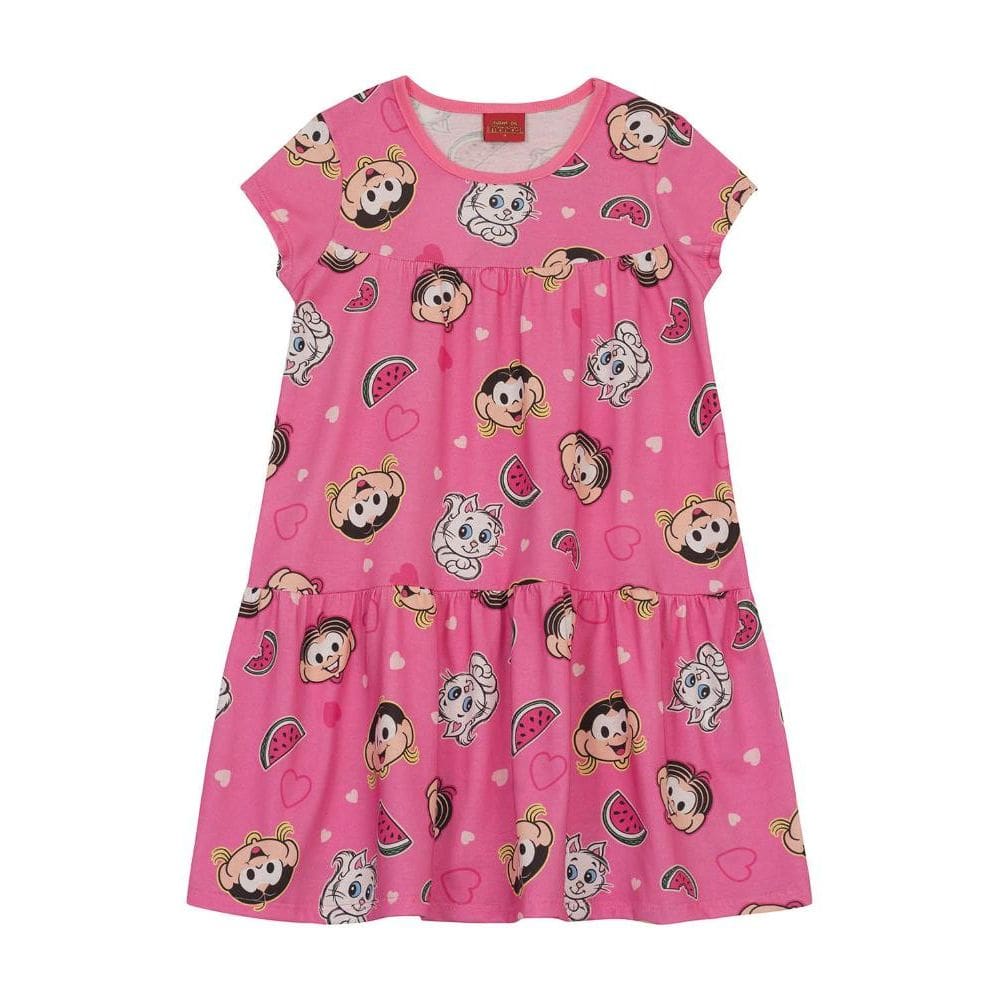 Vestido infantil menina da Turma da Mônica Brandili