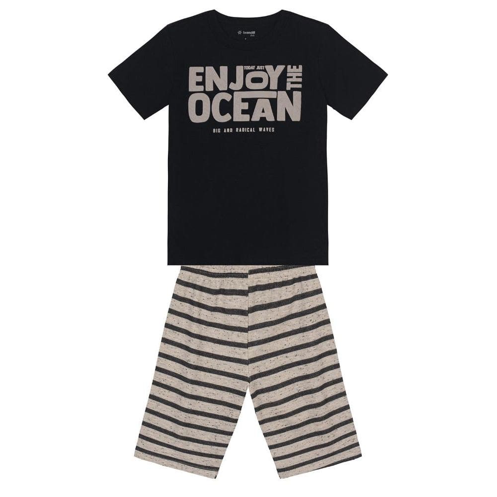 Conjunto infantil menino em puff Brandili