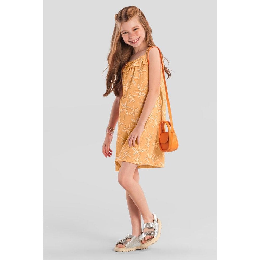 Vestido infantil menina coqueiro Brandili