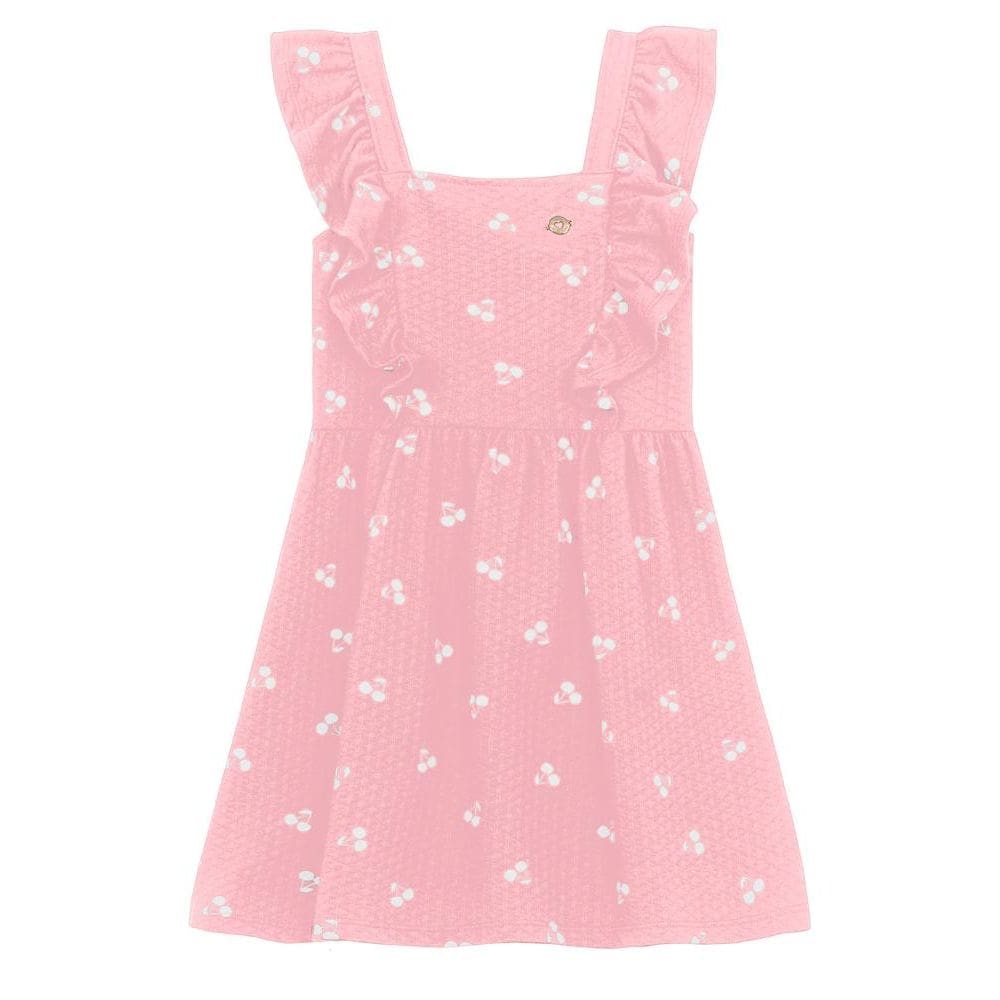 Vestido infantil menina de cerejas Brandili