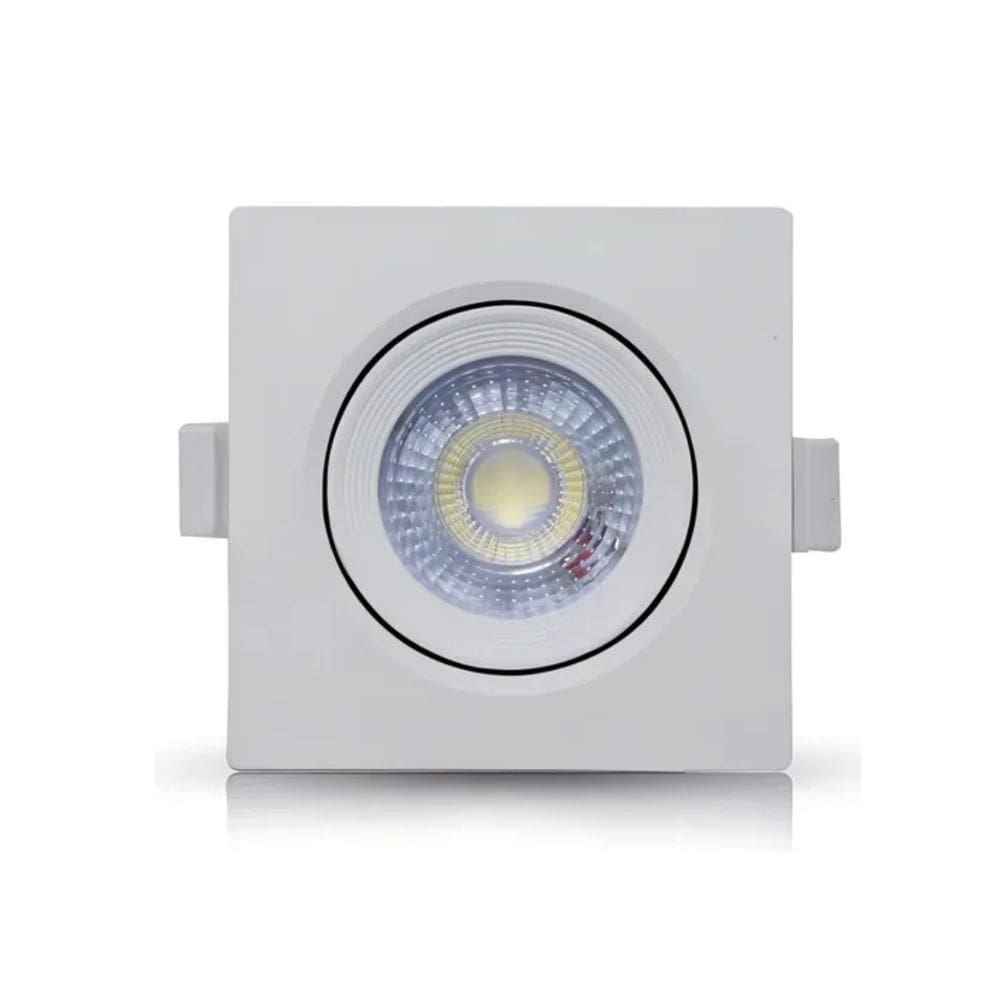 Kit 5 Spot Branco De Embutir Luminária Led 3w Bivolt