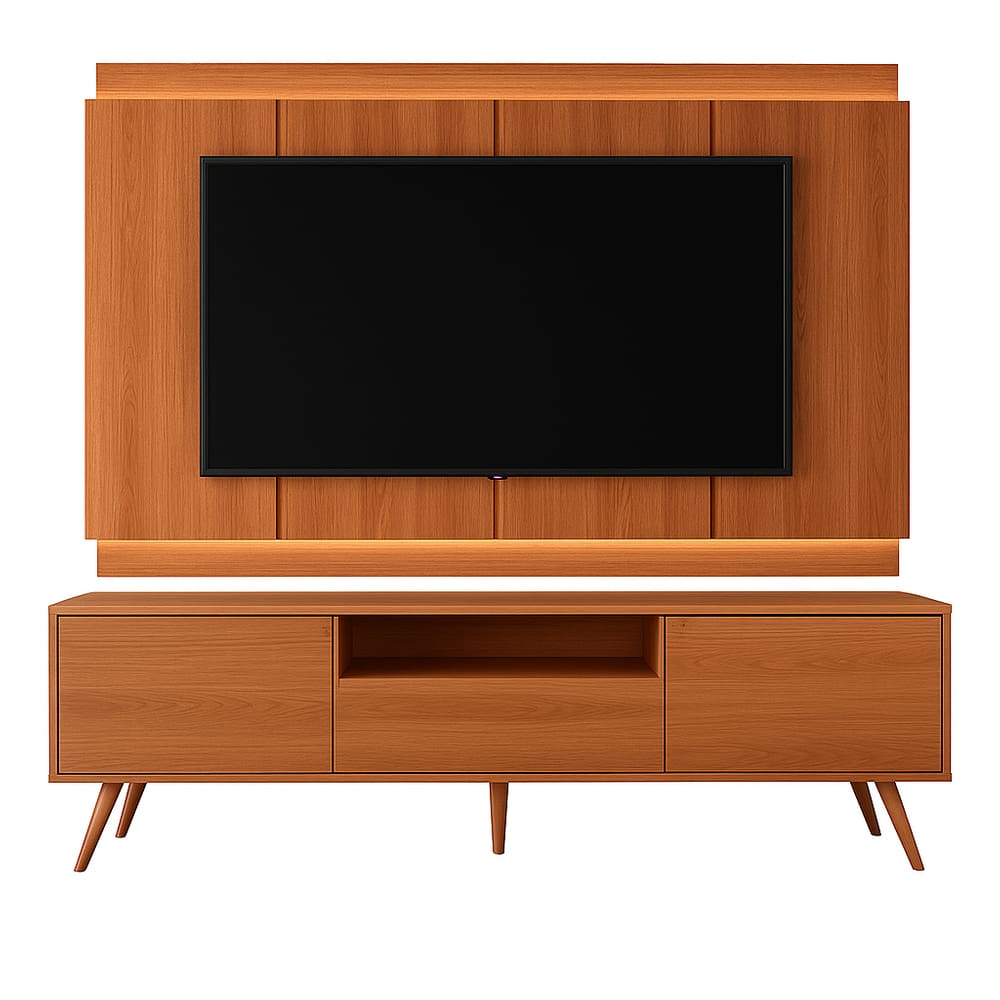 Rack Bancada com Painel para Tv de até 75” com Led Tina