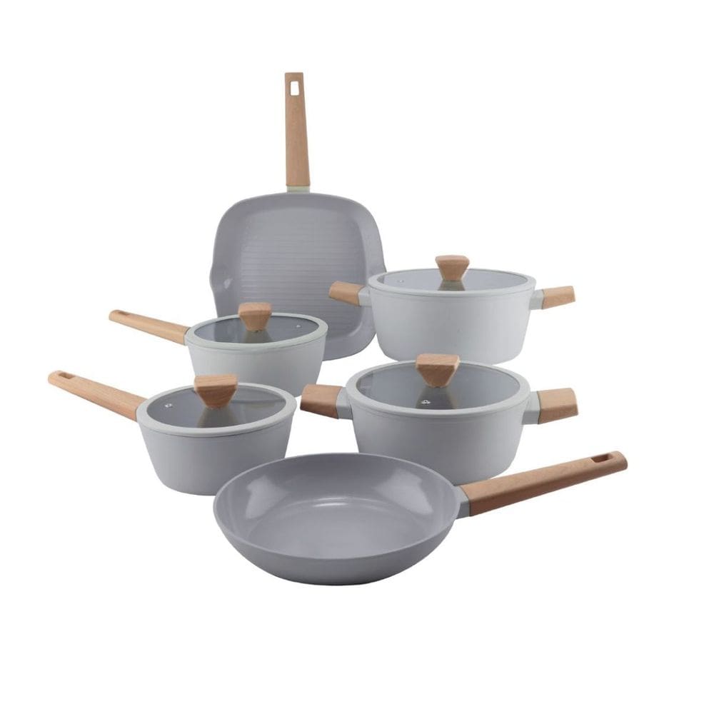 Jogo de Panelas 6 Peças Indução Cinza Norma Fracalanza