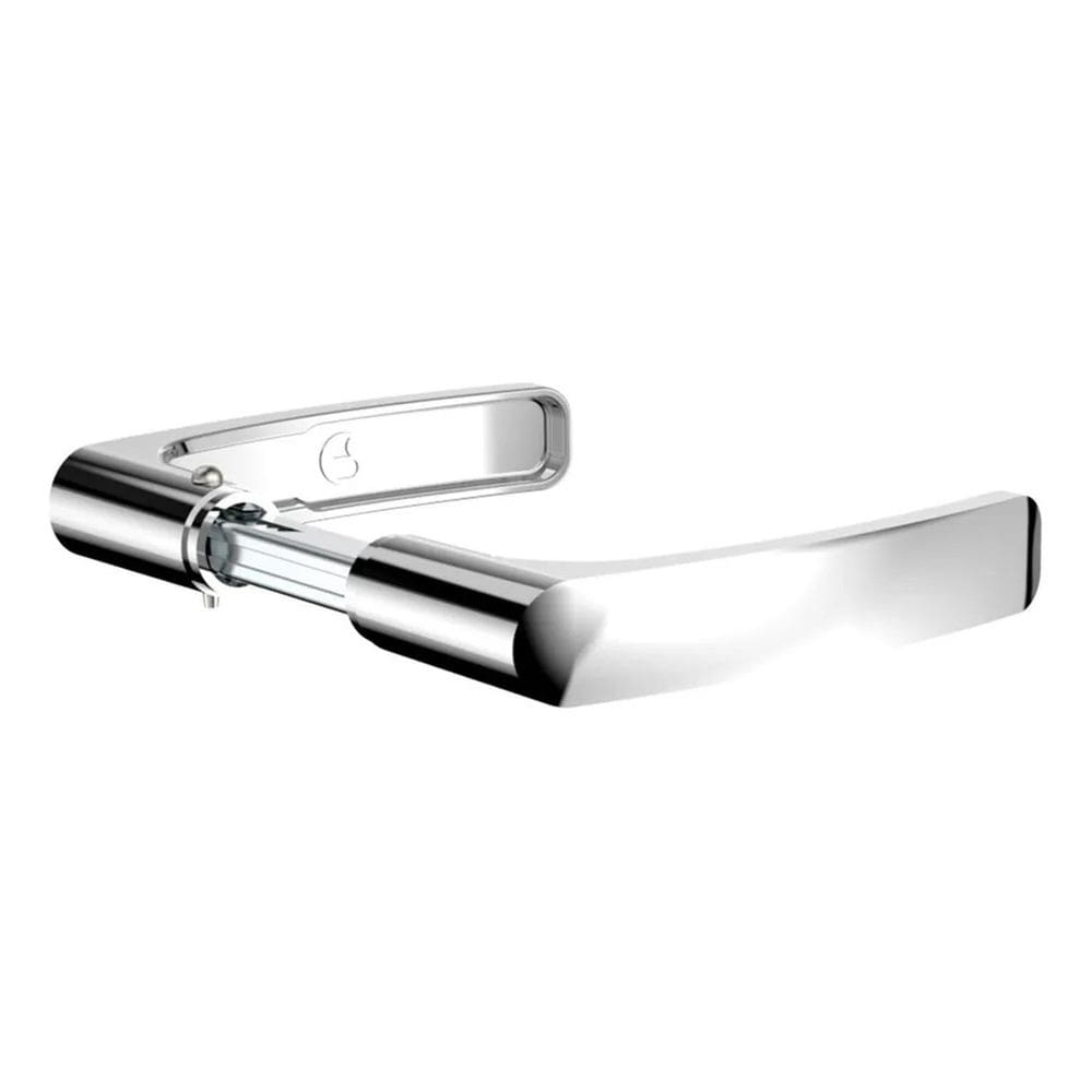2X Maçaneta Avulsa Fechadura Soprano Pali Cromada Cor Inox