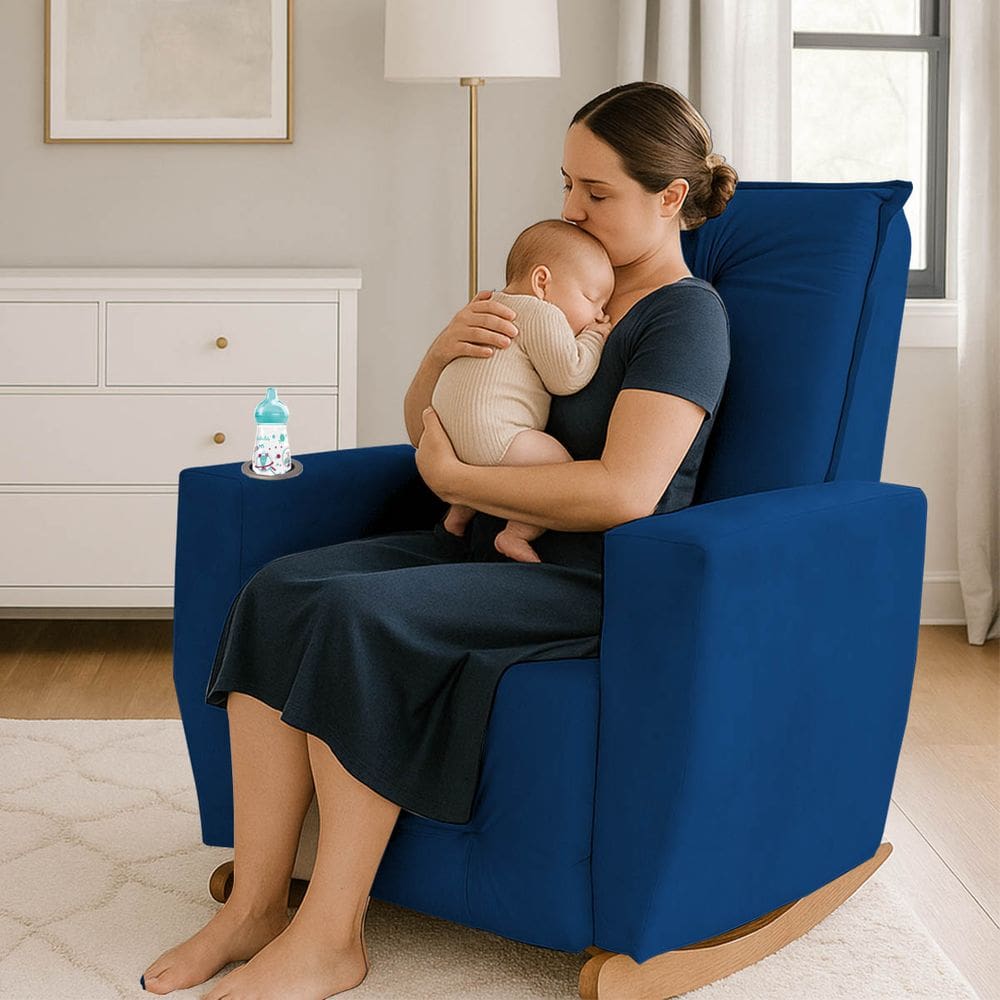 Poltrona de Amamentação Balanço Agatha Puff Marinho