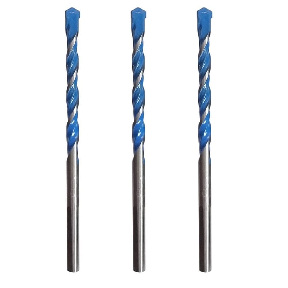 Kit 3 Brocas 6Mm Multifunção Multimaterial Fura Tudo Md Htom