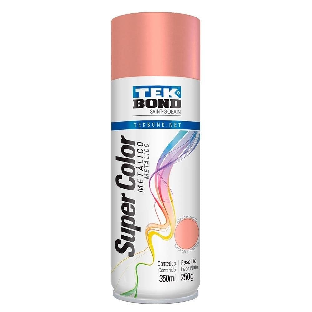 Tinta Spray Tekbond Rosé Gold Metálico 350ml