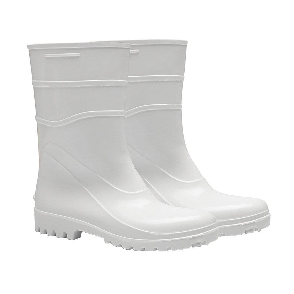 Bota Pvc Bracol Branca Ca37456 Cano Curto Sem Forro 42