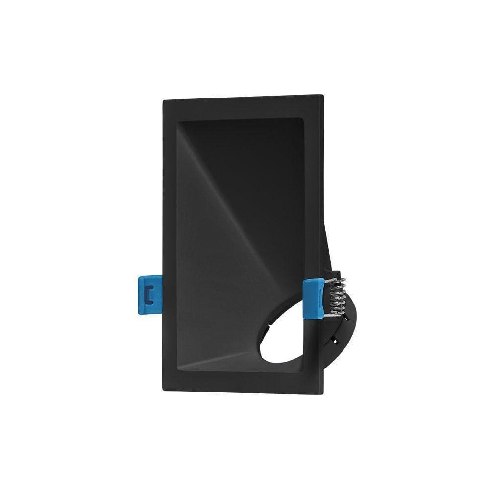 Spot De Embutir Recuado Stella Square Angle 40° Mr16 Gu10 Bivolt Preto