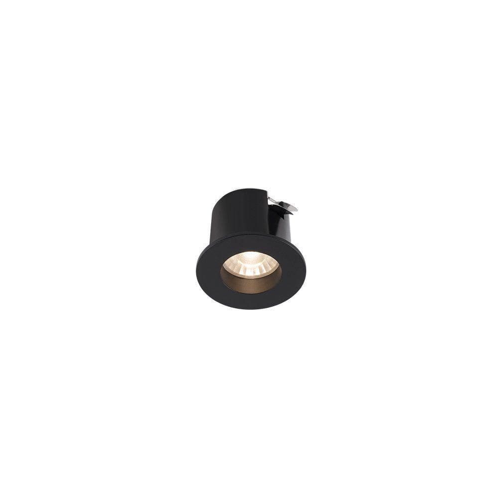 Spot De Embutir Para Móvel Stella Mini Móbili Redondo Led Alto Irc 90 1,5w Bivolt Preto - 3000k - Luz Amarela