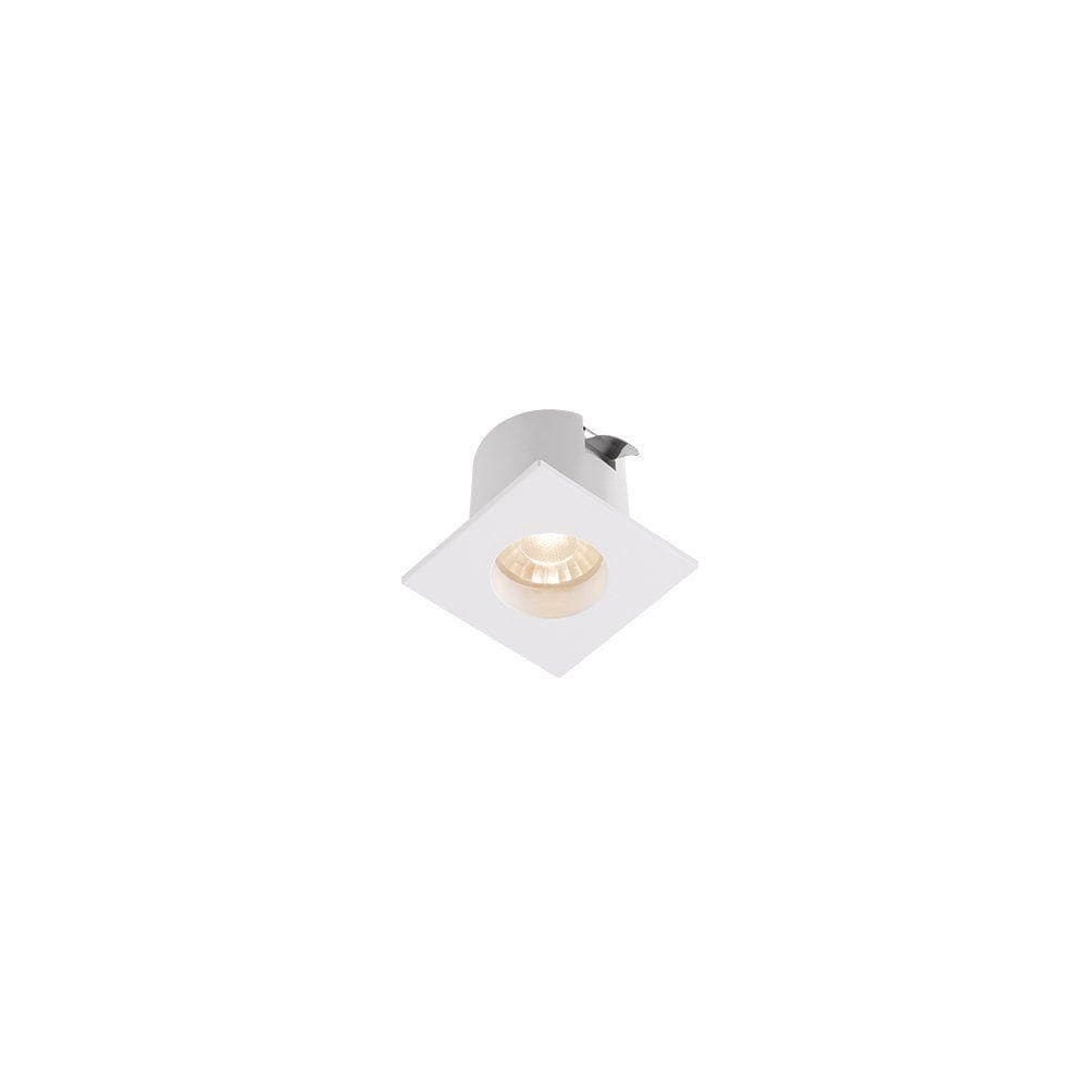 Spot De Embutir Para Móvel Stella Mini Móbili Quadrado Led Alto Irc 90 1,5w Bivolt Branco - 2700k - Luz Amarela