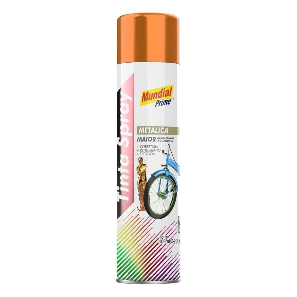 Tinta Spray Mundial Prime Metálica Cobre 400ml