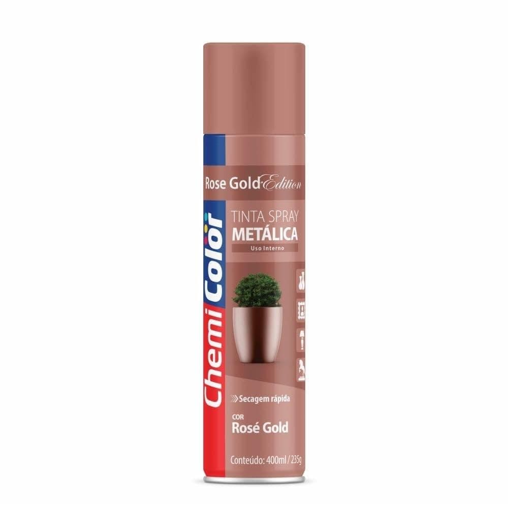 Tinta Spray Chemicolor Metálica Rosé Gold 400ml