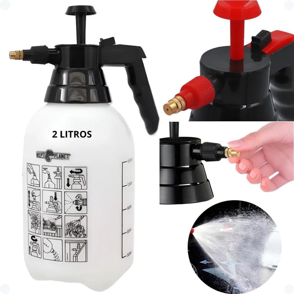 2X Pulverizador Portátil Manual 2 Litros Pressão Casa Insulf