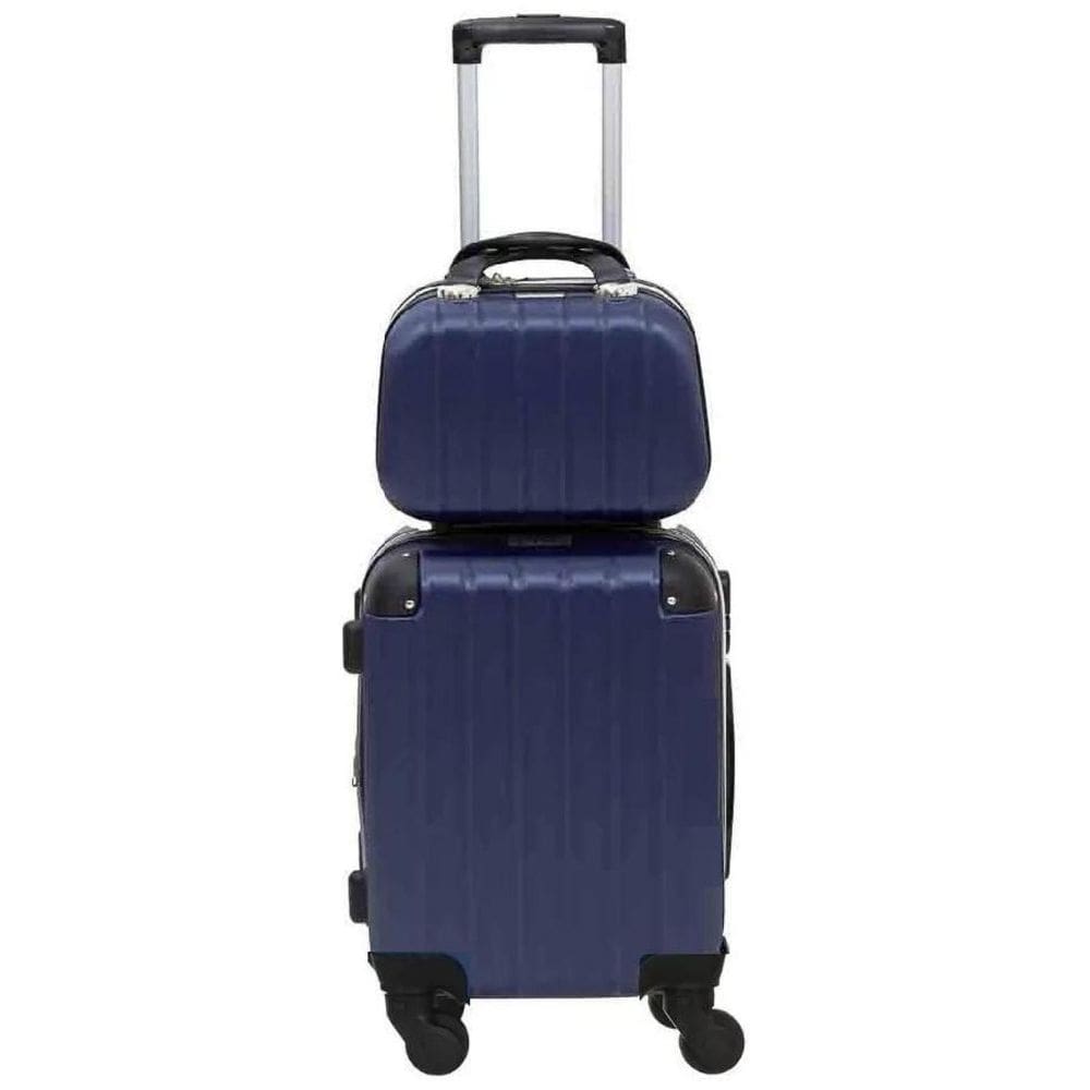 Mala De Bordo 10Kg + Frasqueira Viagem Rodinhas 360 Abs