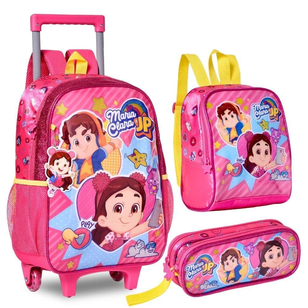 Mochila Rodinhas Maria Clara e JP Rosa JP24056K - Clio Style