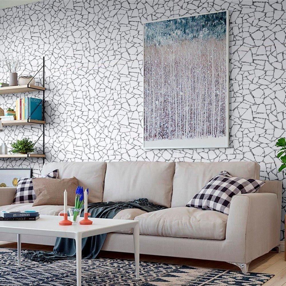 Papel De Parede Adesivo Pvc Estampa Pedregulhos - 5 Metros