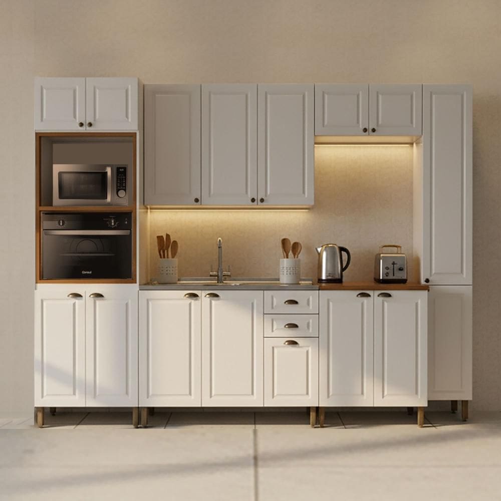 Cozinha Americana 6 Peças Branco Amoudi Móveis