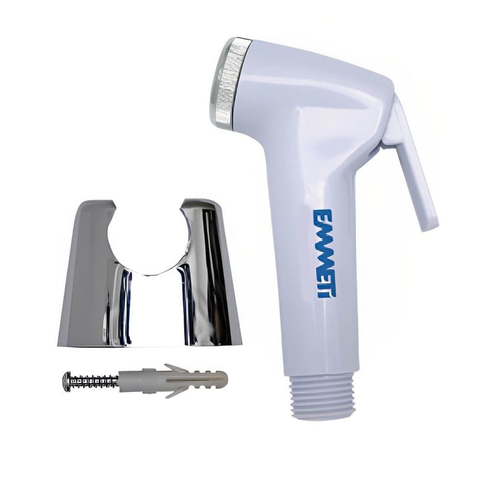 Gatilho Master ABS Branco com Ponta Cromada para Ducha Higiênica - F10705 - EMMETI