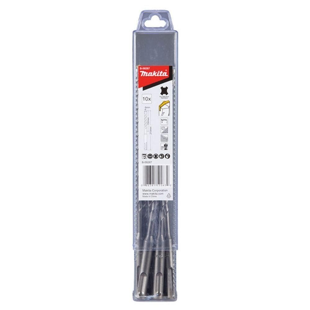 Brocas Sds-plus 6 X 210 MmConjunto Com 10 Peças Makita