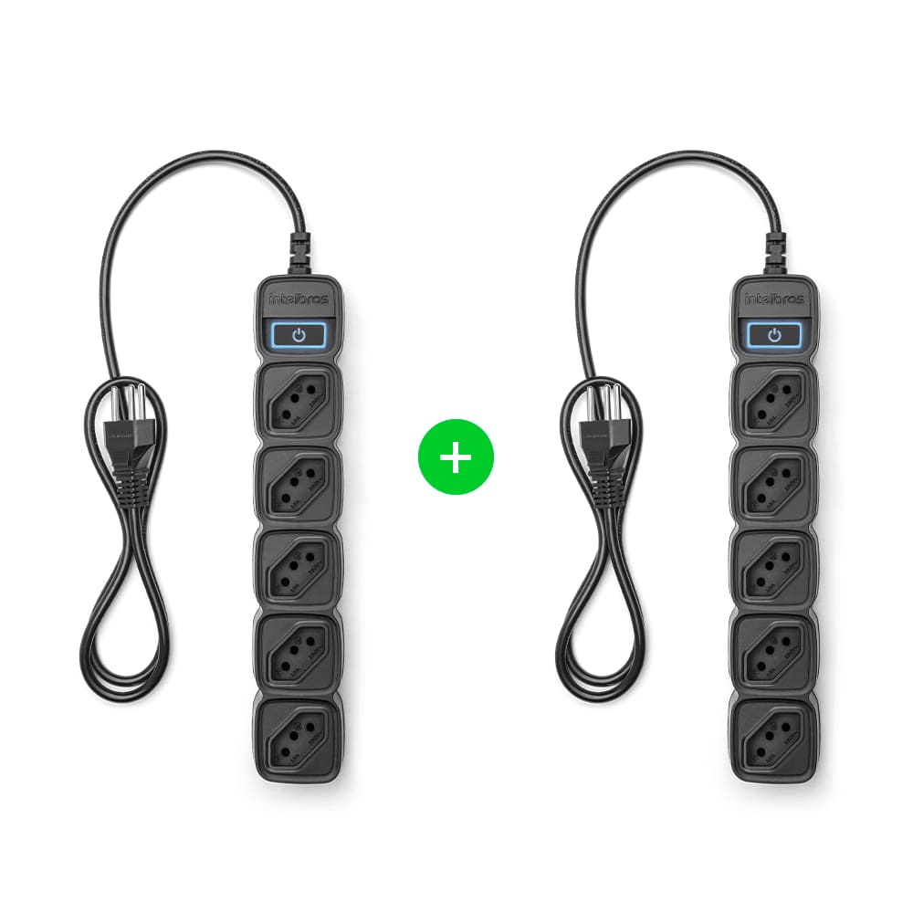 Kit Protetor Eletrônico Inteligente Intelbras EWS 305 Preto - 2 unidades