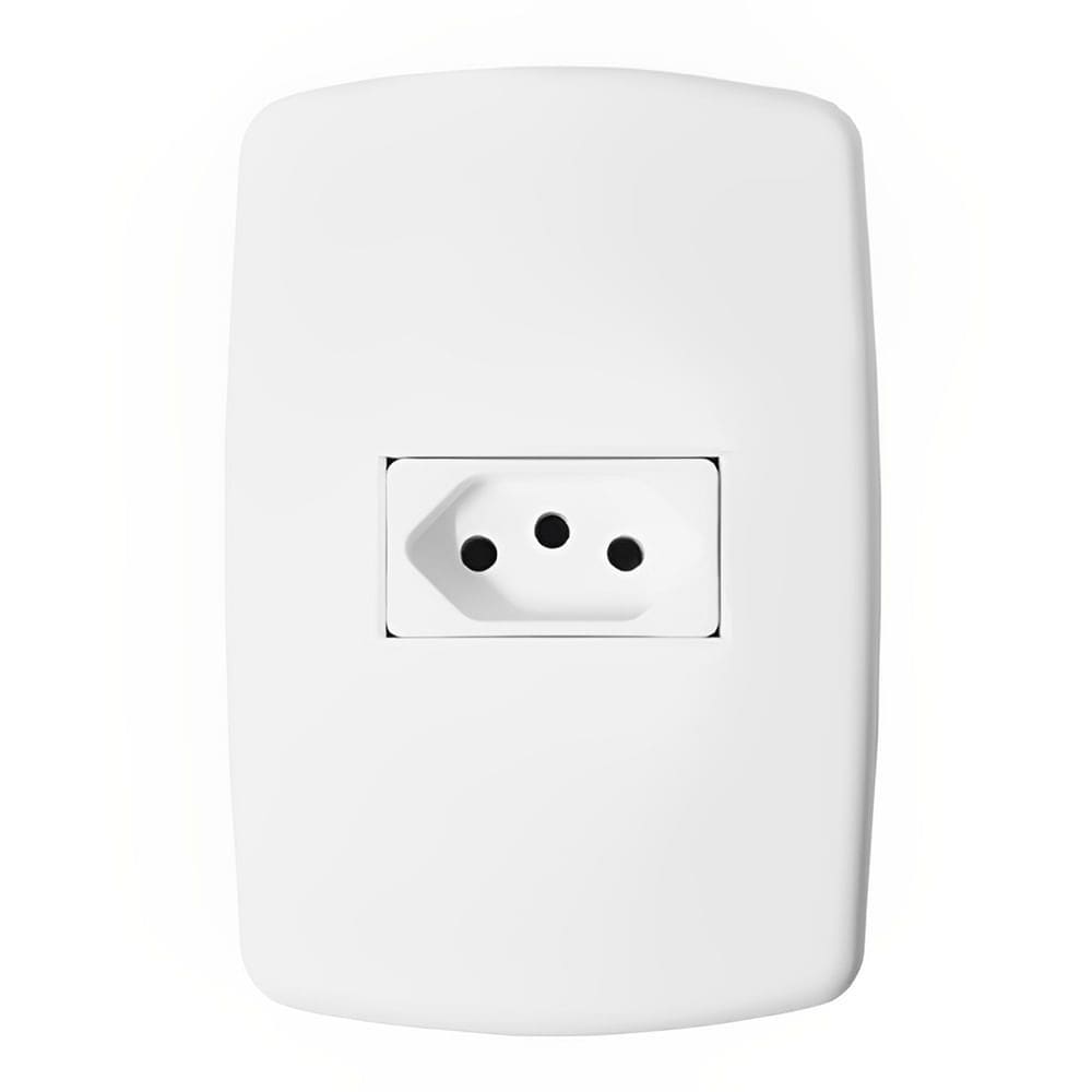 Tomada Universal 2P+T 20A com Placa - DC-8100/26 - DICOMPEL