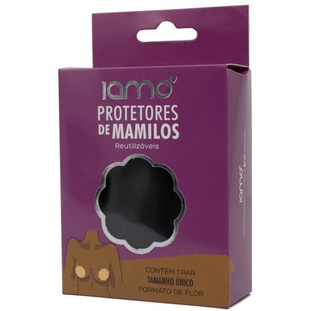 Protetor de Mamilo Reutilizavel Adesivo Modelo YS43409 C/1 Par