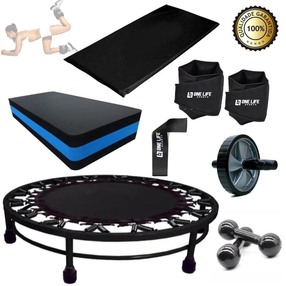 Kit Ginástica Aeróbica - Mini Jump, Colchonete e Mais