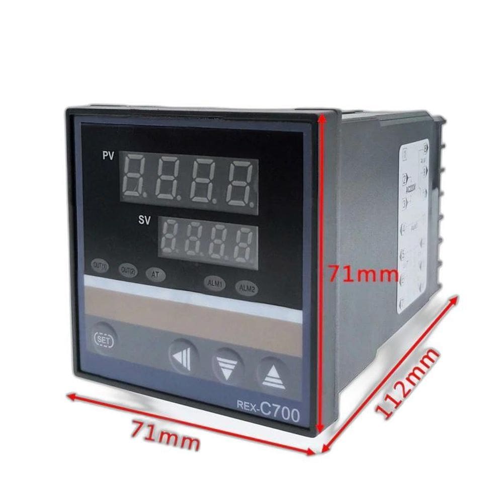 Controlador de Temperatura REX PID C-700 Relay 0.5%