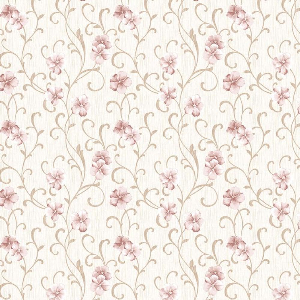 Papel De Parede Floral Flores Textura Adesivo Quarto Sala