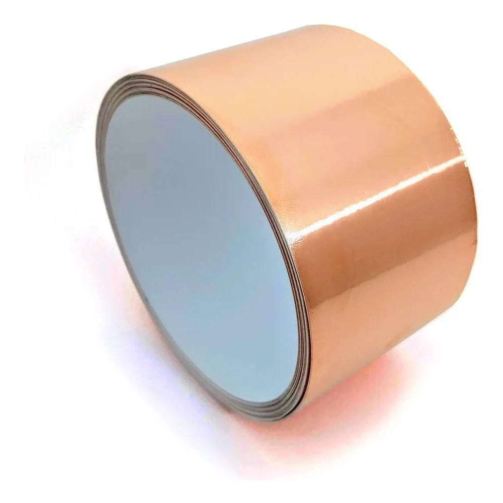 2X Fita Adesiva Cobre Rolo 2M X 50Mm Blindagem Guitarra Baix