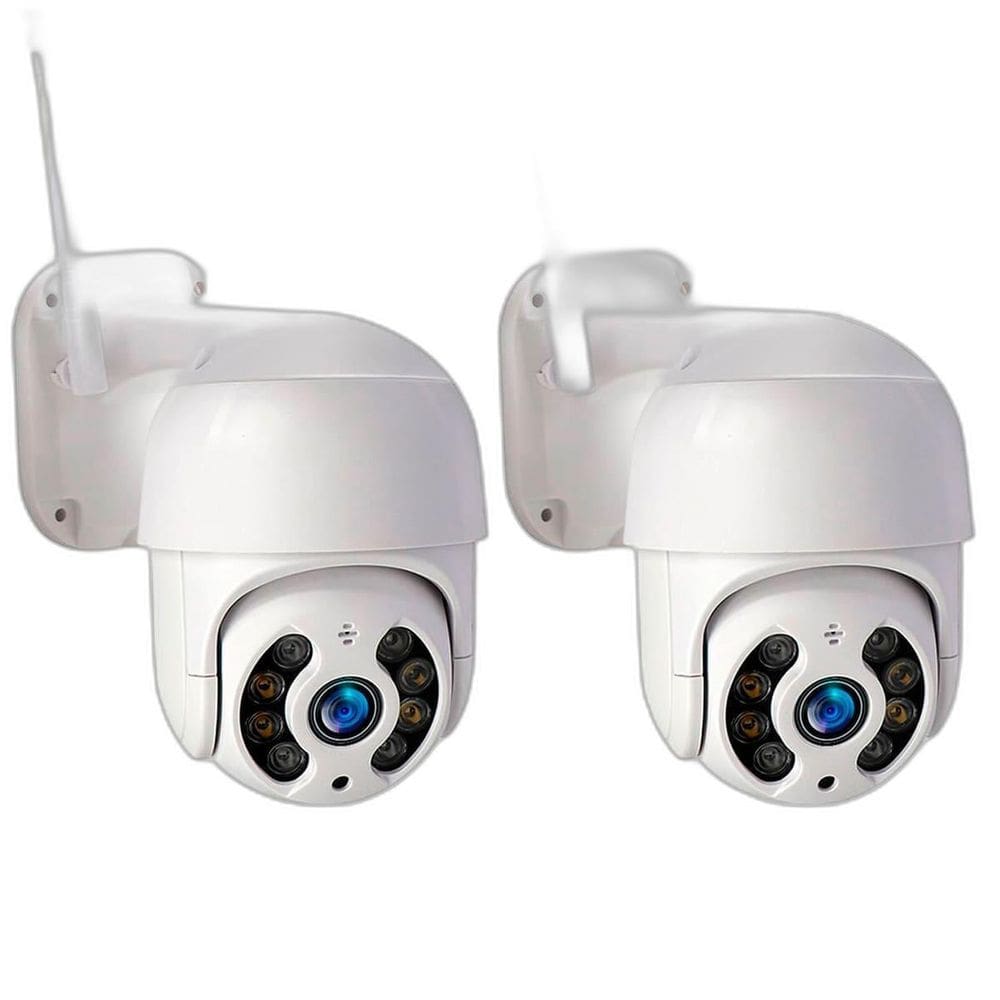 Kit 2 Câmeras Segurança Wi-Fi 360 Ip Speed Dome A Prova D