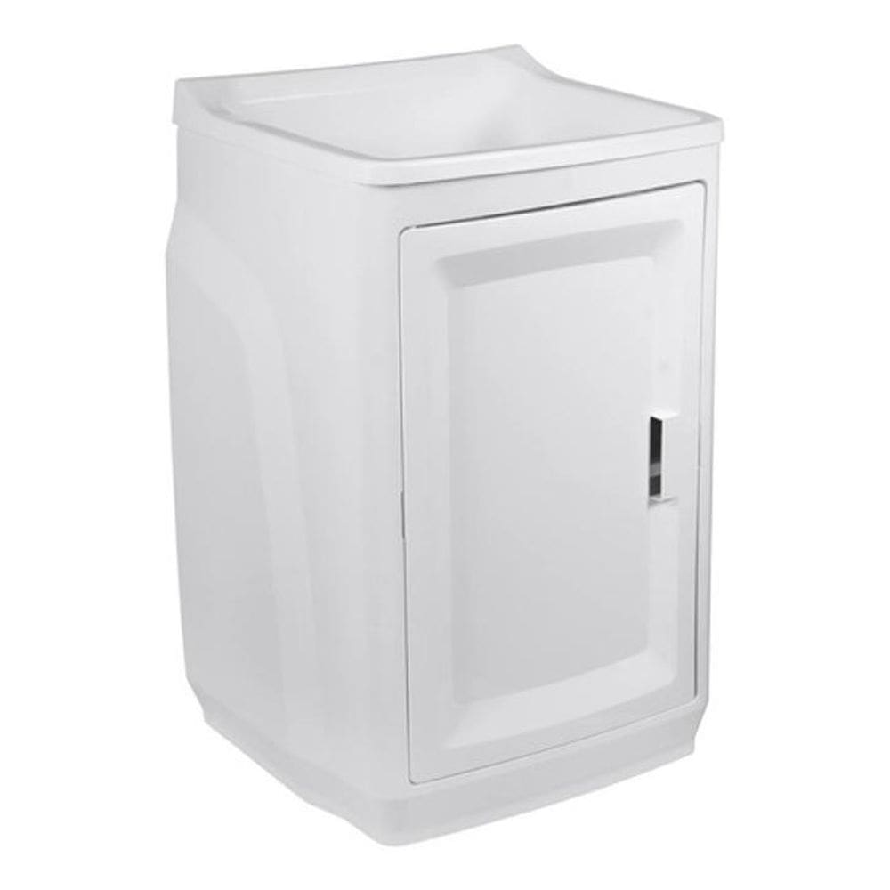 Armario Gabinete Com Tanque 22L Lavanderia Plástico 78X51X43