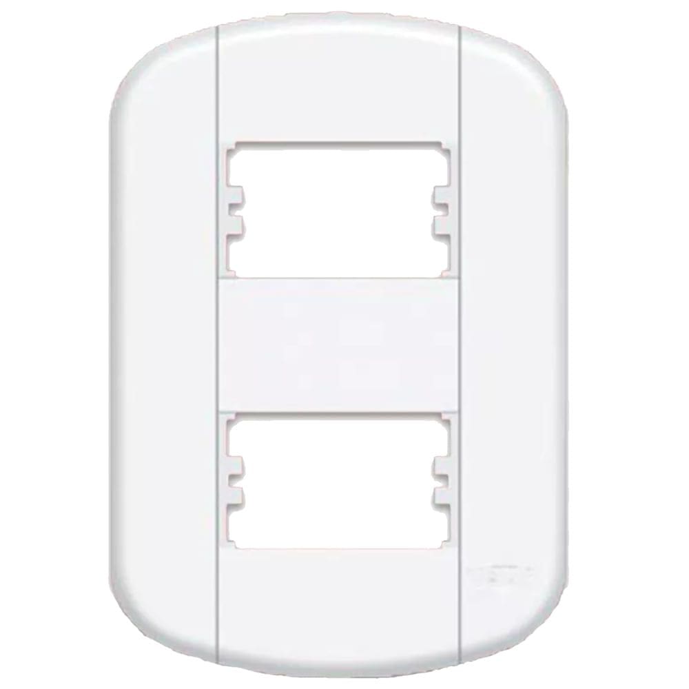Placa 4x2”” - 2 Módulos Distanciados Blanc Mais - 11439380 - FAME