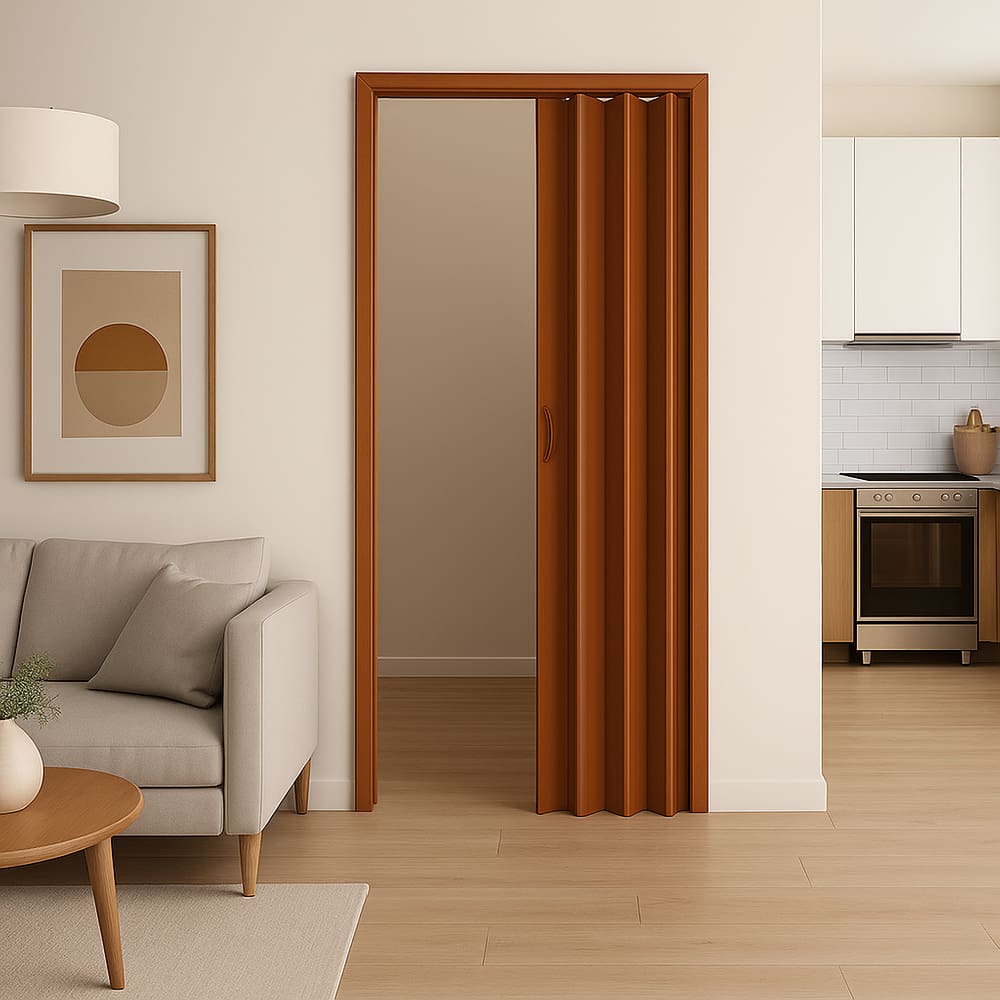 Porta Sanfonada PVC 0,96x2,10 Multilit Mogno