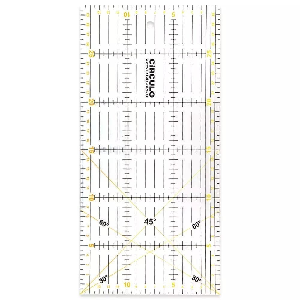 Regua Patchwork 30X15Cm Acrilico- Circulo