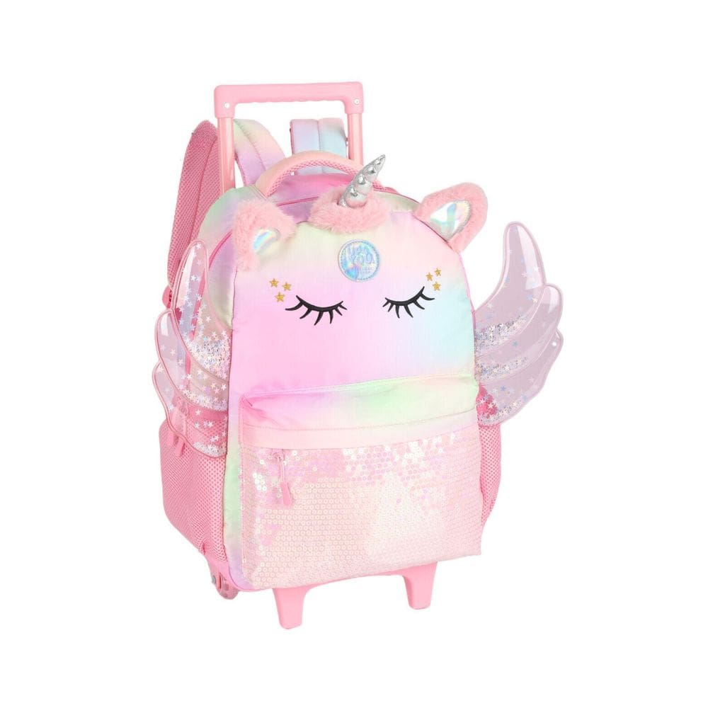 Mochila Costas E Rodas Unicórnio Premium Ic41732 - Rosa