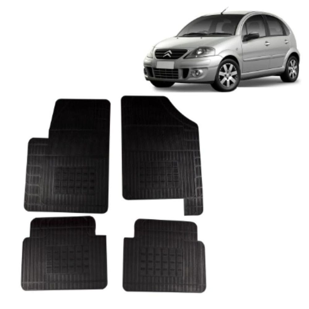 Tapete Borracha Citroen C3 Preto 4 Peças