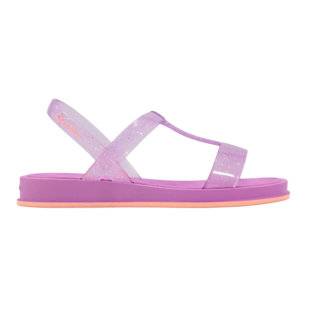 Sandália Rasteira Infantil Ipanema 27424 Glow Trendy Lilas e Rosa Glitter