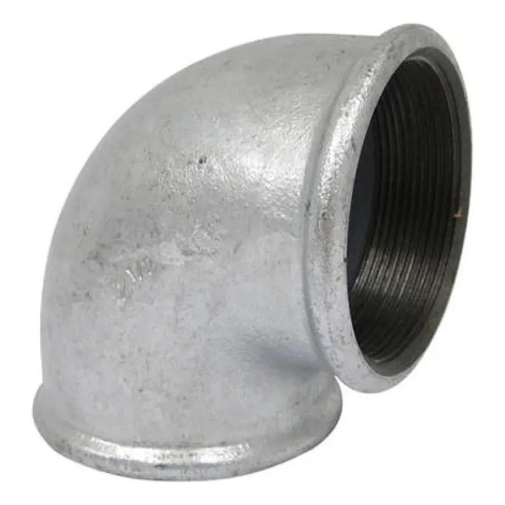 2X Cotovelo Joelho 90 Graus Galvanizado 2.1/2 `` Polegadas B