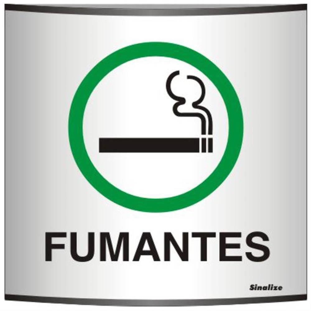 Placa alum.caland.14x14 perm.fumar sinal - 500AJ - SINALIZE
