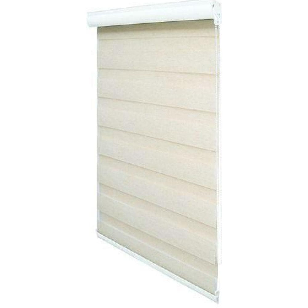 Persiana Rolo Duplo Bandô Bege 140 L X 160 A Cortina Zebra
