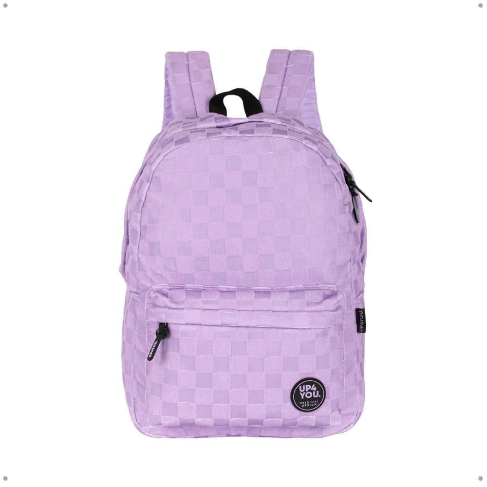 Mochila De Costas Escolar Quadriculada Leve Confortável