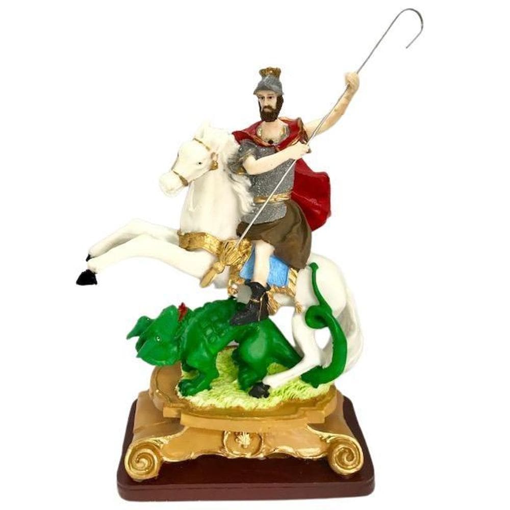 Imagem São Jorge Em Resina 28 Cm