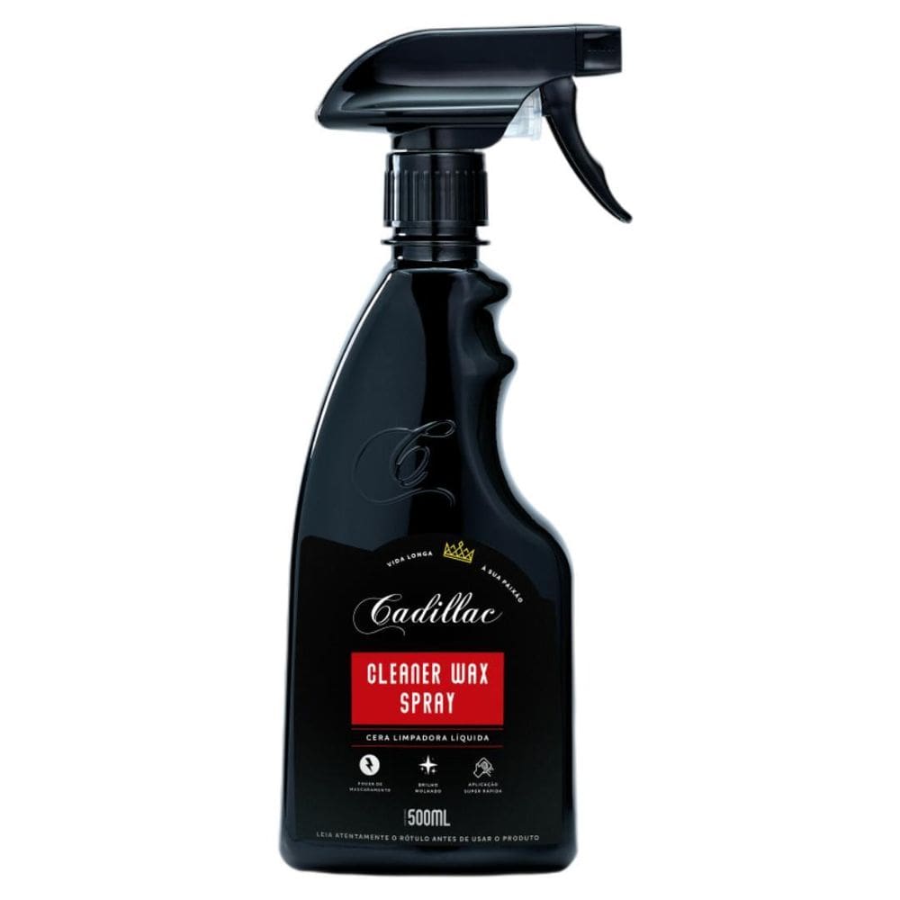 Cera Cadillac Cleaner Wax Spray 500Ml Brilho Intenso Masca